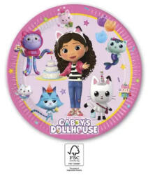 Procos Gabby's Dollhouse, Gabi babaháza papírtányér 8 db-os 23 cm FSC NETPNN95755 (NETPNN95755)
