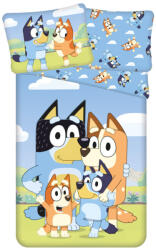 Jerry Fabrics Bluey Happy Family ágyneműhuzat 140×200cm, 70x90 cm NETJFK040232 (NETJFK040232)
