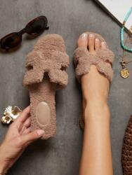 Shein Bézs Bárány Flip-flop Papucs (37) (598848)