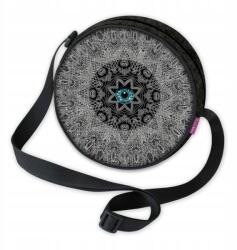 Bertoni Kerek filc kézitáska Bertoni Twist antracit Look nyomtatással (BERTT05)