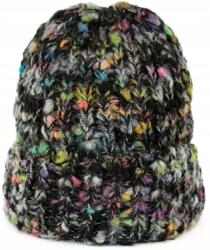 Szaleo Női téli sapka Multicolor boucle, vastag, beanie fekete
