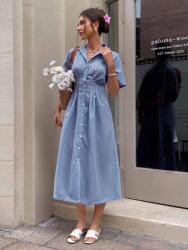 Shein Póló Ruha MIDI Csíkos (L)