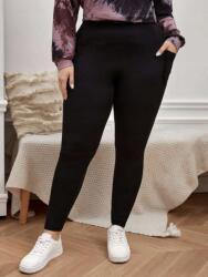 Shein Fekete 7/8 Zsebes Leggings (0XL)