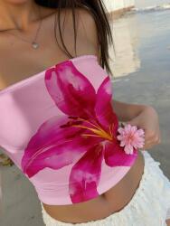 Shein Rózsaszín Nyomott Mintás Felső (M)