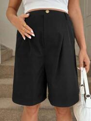 Shein Fekete Cipzáras Rövidnadrág (XL)