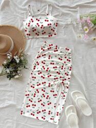 Shein Fehér Kétrészes Mintás Szett (M)