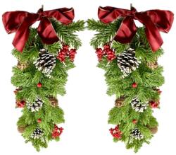 Yes Home Ajtódísz Karácsonyi Girland Toboz Lucfenyő Berkenye Nagy 60 CM (ozdoba girlanda świąteczna na drzwi)