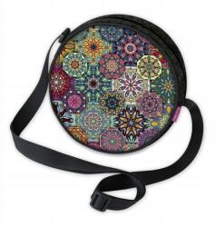 Bertoni Kerek filc kézitáska Bertoni Twist antracit Valencia nyomott mintával (BERTT08)