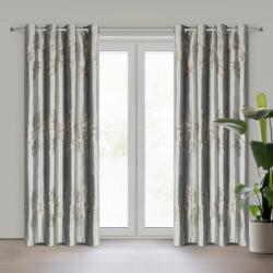 Takoy Draperie gata făcută IDALIA din velur decorată cu un imprimeu de frunze umbrite 140 x 250 cm-HF-463702