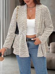 Shein Mintás Gombos Blézer (2XL)