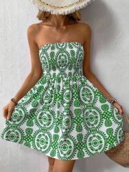 Shein Fehér Nyári Ruha Zöld Ruha (M)