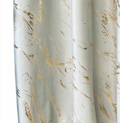 Markizeta Szalagfüggöny Marma 140x250 pasztell szürke, arany nyomott mintával (TD0033/ZGT/021/140250/1)