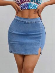 Shein Kék 2W1 Az 1-BEN Farmer Szoknya És Rövidnadrág (M)