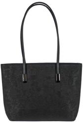 Run Fa Nyomott virágmintás fekete műbőr női válltáska 29 cm Run Fa (a 6095 nyomott fekete kicsi)