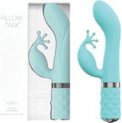 Pillow Talk Kinky teal - razkošen vibrator za G-točko s stimulatorjem klitorisa Vibrator