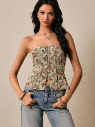 Shein Mintás Nyitott Hátú Felső (s)