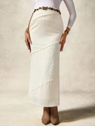 Shein Ekrü MIDI Szoknya Öv (s)