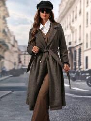 Shein Mintás Öves Kabát (L)