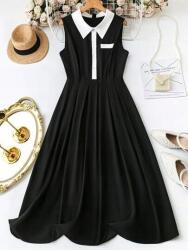 Shein Fekete Ruha Kontraszt Mintákkal (0XL)