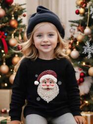 Shein Fekete Karácsonyi Mintás Pulóver (4L)