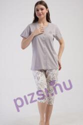 Vienetta Extra méretű halásznadrágos gombos női pizsama (NPI9144 3XL)
