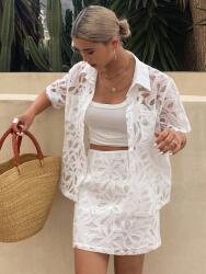 Shein Fehér Szoknya Szett Ing (L)