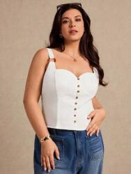 Shein Krémszínű Gombos Felső (2XL)