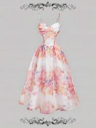 Shein Mintás Ruha MIDI Vállpántokkal (M)