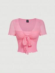 Shein Rózsaszín Rövid Ujjú Felső Megkötős (4XL)