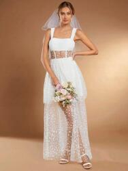 Shein Fehér Maxi Ruha Mintás (M) (602722)