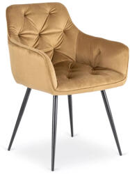 Mebel Elite Mustár Bársony Étkezőszék. MODESTO Belföldi Raktárról (r-ME-ME-MODESTO-BR-CZ-V-K)
