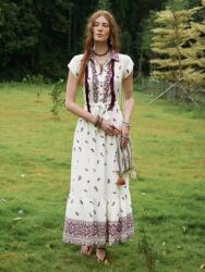 Shein Krémszínű Ingszabású Ruha Övvel (M)