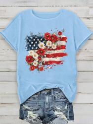 Shein Kék Mintás Póló (2XL)