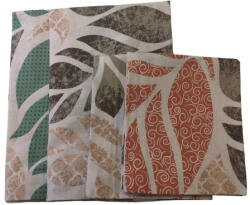  4 db-os pamut párnahuzat szett / színes levél mintás