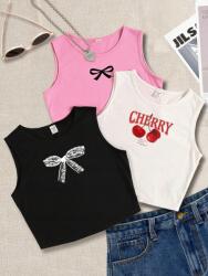 Shein Színes Rövid Ujjú Póló 3 Darabos Szett (16L)