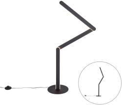 QAZQA Design állólámpa fekete, LED-del, 3 fokozatban dimmelhető - Gate (110194)