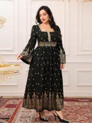 Shein Fekete Maxi Ruha Mintás (3XL)