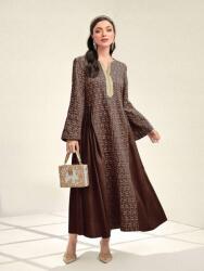 Shein Barna MIDI Mintás Ruha (L) (584356)