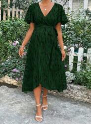 Shein Sötétzöld Kötött Mintás Ruha (M)