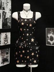 Shein Fekete Ruha Mini Flitteres (L)