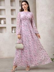 Shein Világos Lila Ruha Virágokkal (XL)