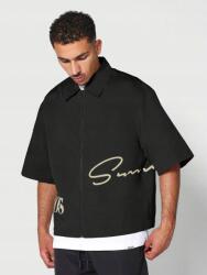  Sumwon Fekete Cipzáras Nyomott Mintás Ing (xs)