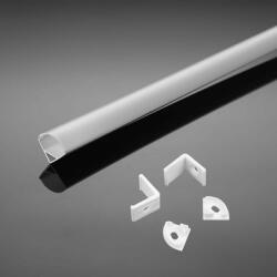 V-TAC Alumínium profil (Fehér) - Sarok - Tejfehér fedlappal - 2000 x 15.8 x 15.8 mm - 3369 (3369)