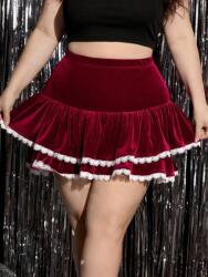 Shein Bordó Bársony Szoknya (3XL)