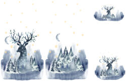 Takoy Panel babazsákra vízálló poliészter 150x105 minta téli szarvas