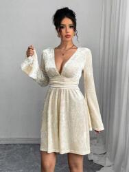 Shein Bársonyos Ruha Ecru (L)