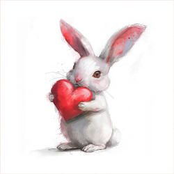 Takoy Panel vízálló poliészterből 49x49 nyuszi szívvel