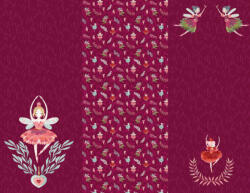 Takoy Panel babazsákra vízálló poliészter 155x120 erdei tündér bordó