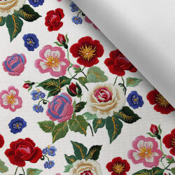 Takoy Vízálló poliészter TD/NS virág hímzés utánzat, rózsa nyomtatás