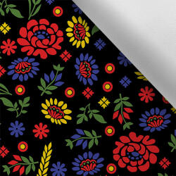 Takoy Vízálló poliészter TD/NS Šariš népviselet minta - színes fekete alapon